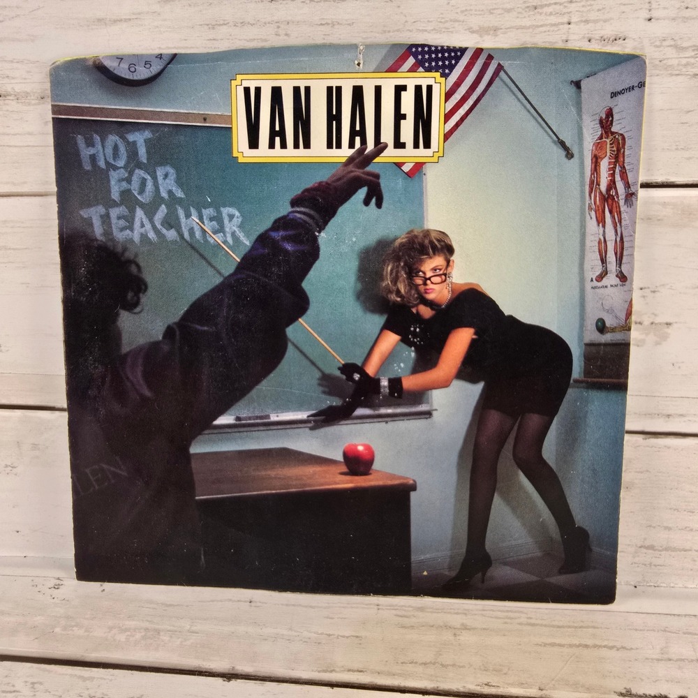 Vintage Van Halen Hot For Teacher Little Dreamer 7" Vinyl 45 RPM Picture Sleeve